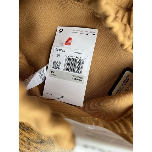 Nike Tech Fleece Joggers Size XS Womens Mid Rise Sportswear Flax Brown $120 - Picture 3 of 6